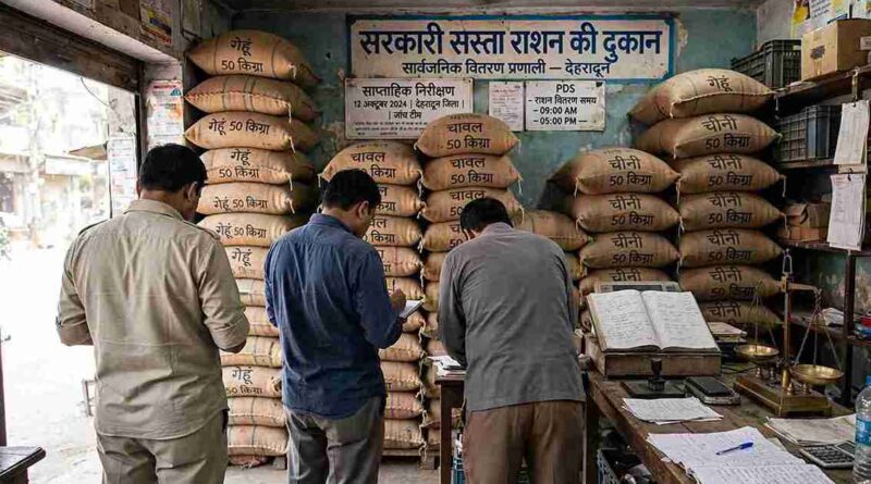 राशन दुकानों की जांच के लिए देहरादून नगर निगम के वार्डों में औचक निरीक्षण करते हुए सेक्टर अधिकारी और पूर्ति निरीक्षक। (प्रतीकात्मक तस्वीर)