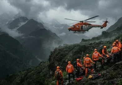 उत्तराखंड जोशीमठ हेलीकॉप्टर क्रैश अपडेट के बाद चमोली के पहाड़ी और दुर्गम इलाके में खराब मौसम के बीच रेस्क्यू ऑपरेशन चलाती एसडीआरएफ और एनडीआरएफ की टीमें। (symbolic image)